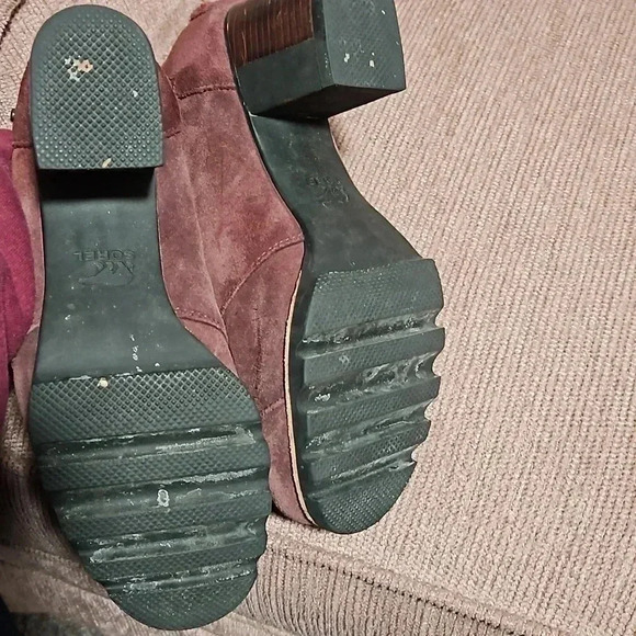 Sorel Women's Addington Chelsea Boots Sz 8.5 Redwood Waterproof Suede Block Heel - Picture 11 of 11